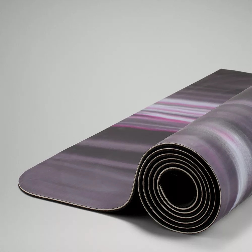 Striped Purple and Pink Yoga Mat